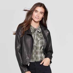 Black leather jacket